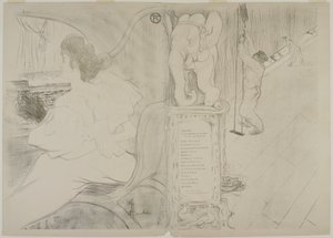オリジナルプリント用カバー、1895（織り紙のカラーリソ） 作： Henri de Toulouse Lautrec